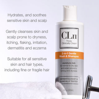 CLn 2-in-1 Gentle Wash & Shampoo