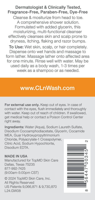 CLn 2-in-1 Gentle Wash & Shampoo Shop All Products CLn Skin Care 