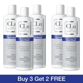 CLn 5-Pack SportWash 12 oz + 2 pumps Shop All Products CLn Skin Care 